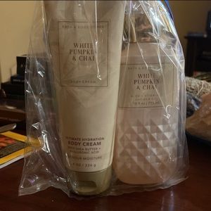 Bath and Bodyworks body cream and shower gel